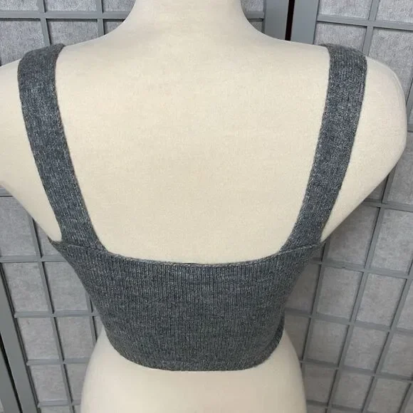 Dynamite Sweater Sleeveless Tank Top, Grey, Size Small - Picture 2 of 7